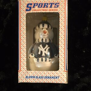 Snowman Ornament - Blue and White